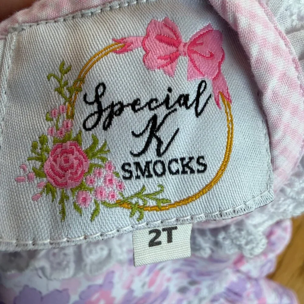 SPECIAL K SMOCKS GIRLS PURPLE FLORAL TUNIC SHIRT DRESS 2T